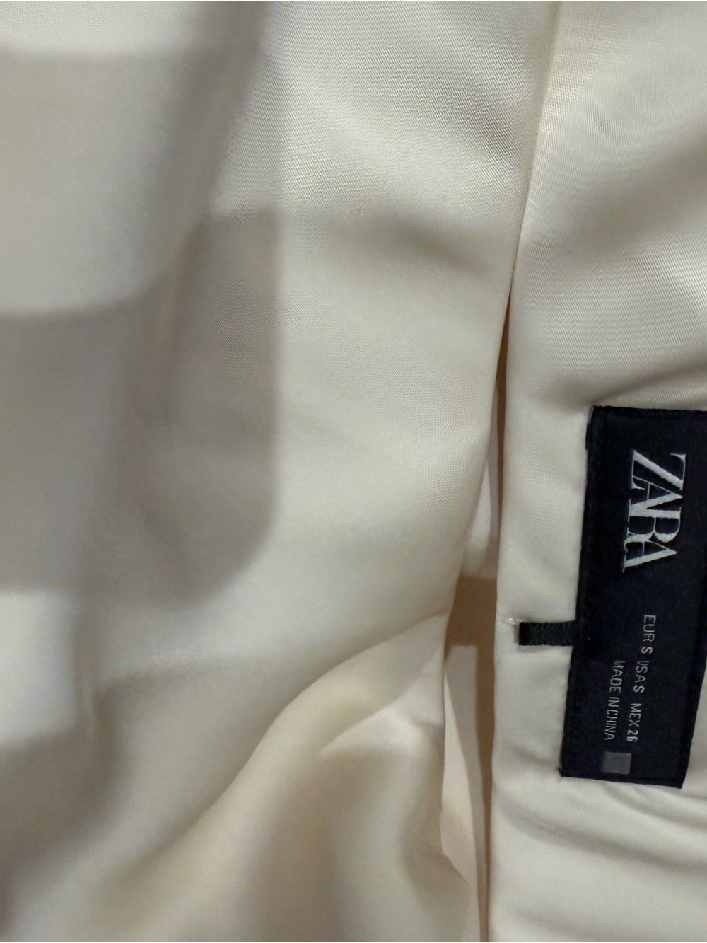 Zara Satin Cream Maxi Skirt - Picture 2 of 3